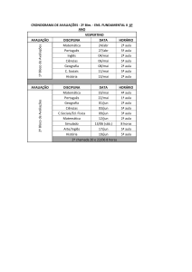 cronograma de avaliações 6º anos