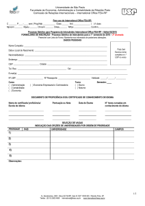 Formulário de Inscrição - FEA