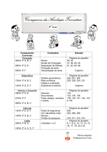 Componente Curricular Conteúdos Estudar Português 06/04: 2º A, B