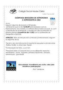 OLÍMPIADA BRASILEIRA DE ASTRONOMIA E ASTRONÁUTICA-OBA