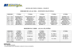 horário de aulas/ 2016 – extensivo matutino-2