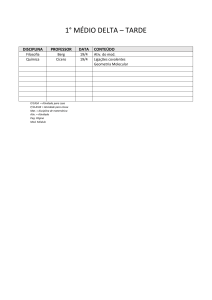 1° MÉDIO DELTA – TARDE DISCIPLINA PROFESSOR DATA