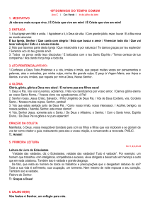 180 domingo do tempo comum Ano C | Cor: Verde | 31 de julho de