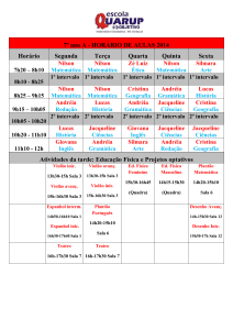 7º ano A - Escola Quarup