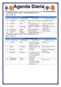 Agenda diaria 6AT e 6BT