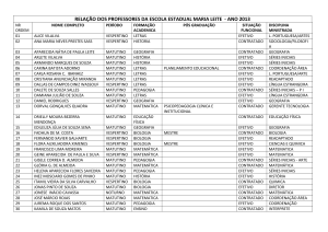 relação dos professores da escola estadual maria leite