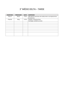 3° MÉDIO DELTA – TARDE DISCIPLINA PROFESSOR DATA