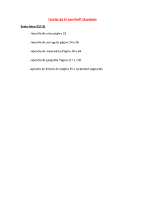 Tarefas do 5º ano-Profº Claudemir Sexta