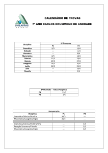 7º ano – Carlos Drummond de Andrade