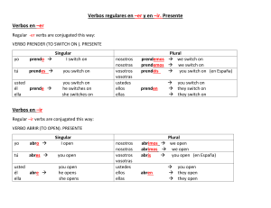 Verbos en –ir