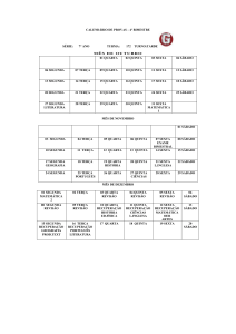 CALENDÁRIO DE PROVAS – 4º BIMESTRE SÉRIE: 7° ANO