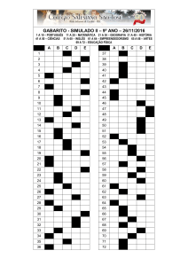 28/11/2016 - Gabarito do simulado