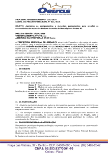 edital pp 021/2016 - Prefeitura de Oeiras