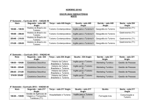 Horário 2014/2 Disciplinas Obrigatórias Noite 2º Semestre