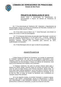 J ustificativa - Câmara de Vereadores de Piracicaba