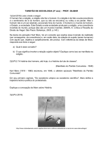 TAREFÃO DE SOCIOLOGIA (3º ano) - PROF. GILMAR 1)(Uel