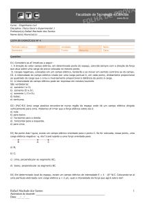 Curso : Engenharia civil Disciplina: Física Geral e Experimental 1