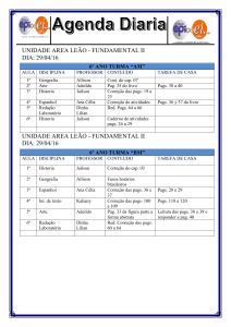 Agenda diaria 6AM e 6BM