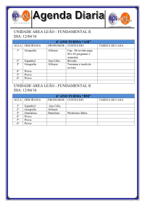 Agenda diaria 6AM e 6BM