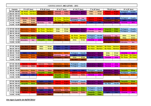 HORÁRIO MANHÃ ANO LETIVO - 2013 Segunda