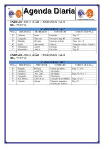 Agenda diaria 6AT e 6BT