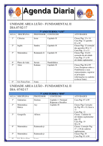 Agenda diaria 7 AM e 7 BM