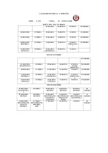 CALENDÁRIO DE PROVAS – 4º BIMESTRE SÉRIE: 5° ANO