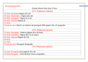 Dia 10 de Março de 2017. Tarefas Diárias Para Casa 2º Ano 2º A