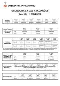 1º TRIMESTRE - Externato Santo Antonio