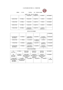 CALENDÁRIO DE PROVAS – 4º BIMESTRE SÉRIE: 4° ANO