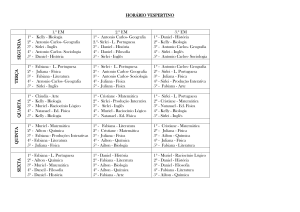 1.º EM 2.º EM 3.º EM SEGUNDA 1º - Kelly - Biologia 2º