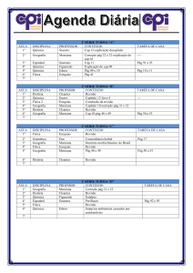 uY` Agenda Diária 2ª SÉRIE TURMA “A” AULA DISCIPLINA