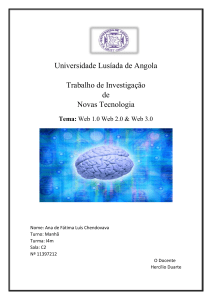 3.1 Fases da Web 3.0 - Universidade Lusíada de Angola
