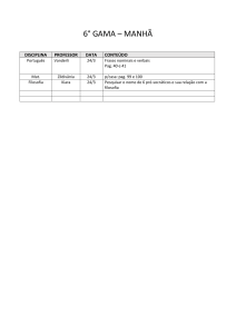 6° GAMA – MANHÃ DISCIPLINA PROFESSOR DATA CONTEÚDO