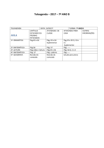 Teleagenda – 2017 – 7º ANO B