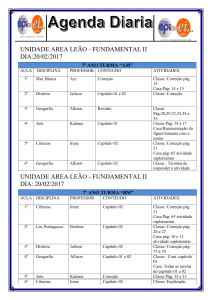 Agenda diaria 7 AM e 7 BM