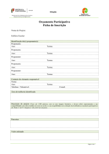 Formulário de candidatura - Agrupamento de Escolas de Pombal