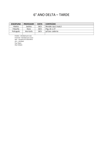 6° ANO DELTA – TARDE DISCIPLINA PROFESSOR DATA