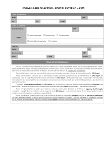 formulário de acesso - portal externo – cms