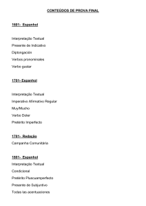 CONTEÚDOS DE PROVA FINAL 1601