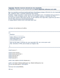 Tutoriais: Zipando arquivos através de uma requisição