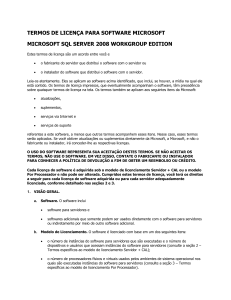 i. Você deve adquirir e atribuir uma CAL do SQL Server