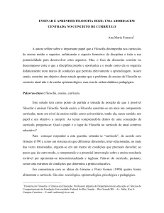 ensinar e aprender filosofia hoje: uma abordagem centrada