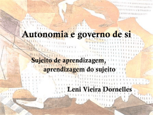 Autonomia e governo de si