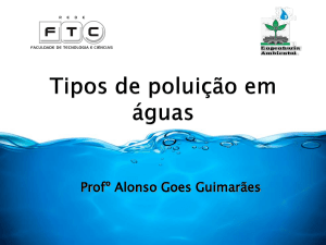 Tipos de poluição em águas - Professor Alonso Goes Guimarães