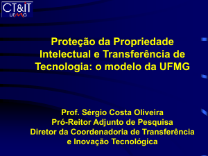 Universidade Federal de Minas Gerais Coordenadoria de