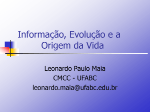 Informação, Evolução e a Origem da Vida - IFSC-USP