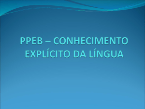 ppeb – conhecimento explícito da língua