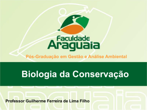 Slide 1 - Zoologia e Biologia da Conservação