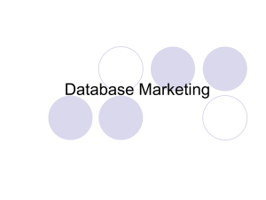 6ª Aula: Database Marketing